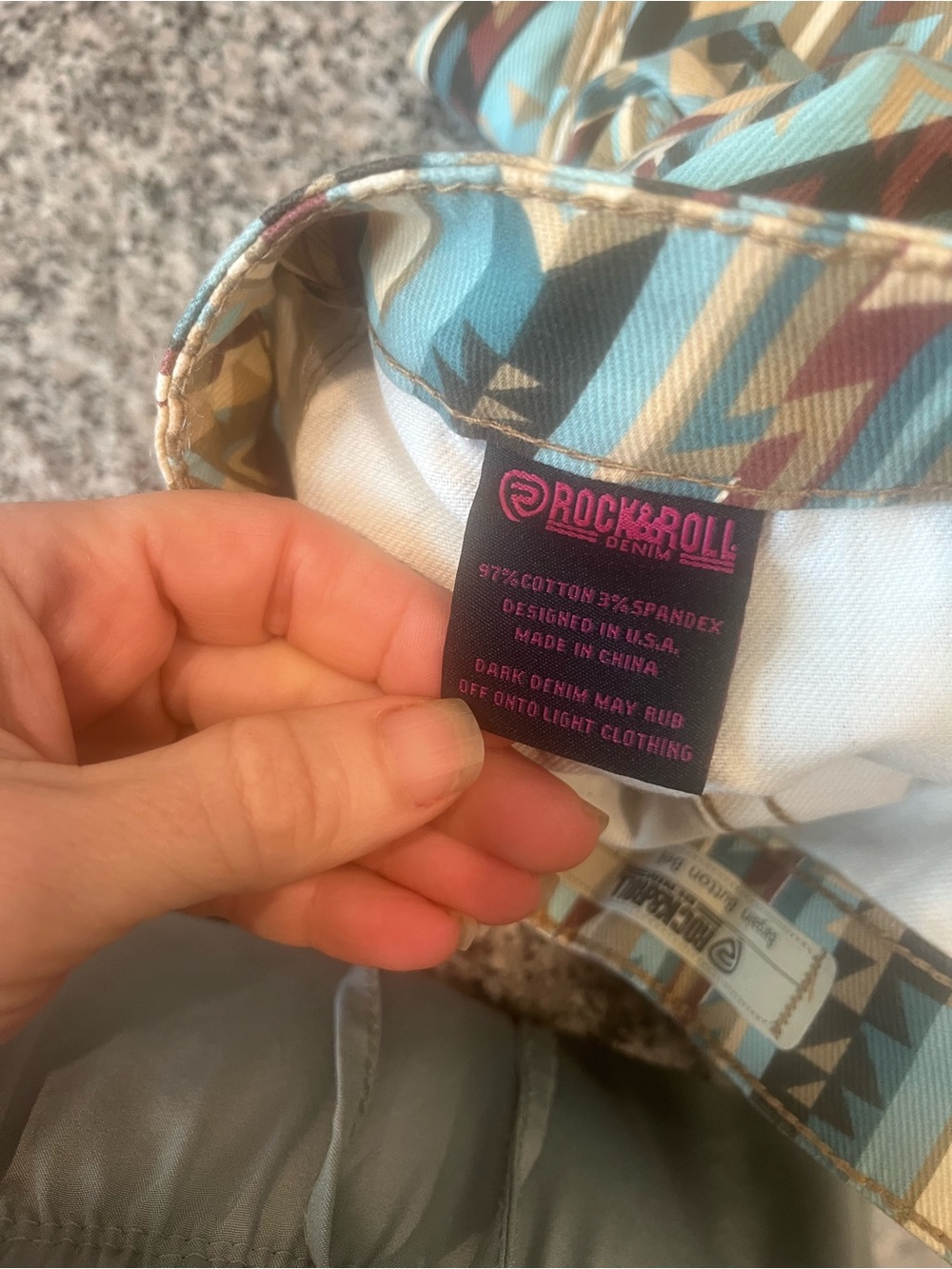 Rock & Roll Teal & Tan Aztec Flare Pants - Picture 11 of 14